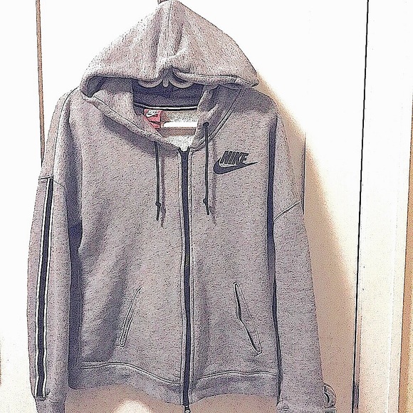 NIKE heathered High-Neck Zip-Front Hoodie ⭐️⭐️⭐️⭐️ - Picture 1 of 11